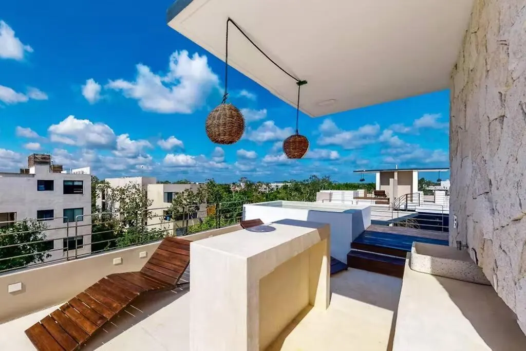308 Amena Modern Penthouse W/Gym And Private Pool&Rooftop Apartment Tulum